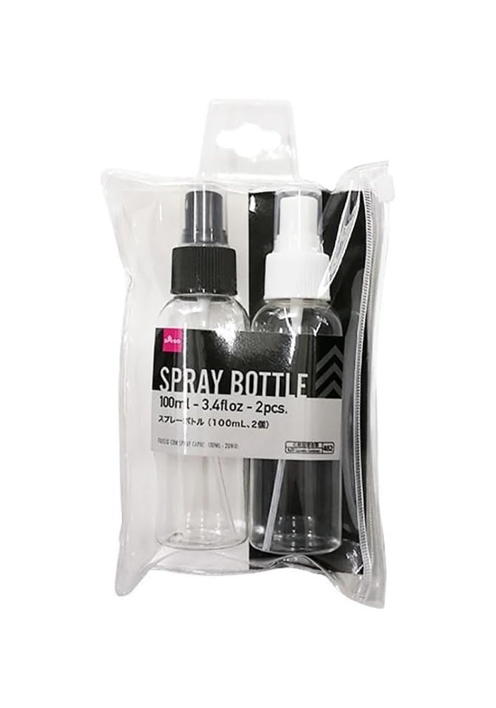Daiso 2-Piece Refillable Spray Bottle Set - 100 ml Each for Home & Travel Use - Image 1